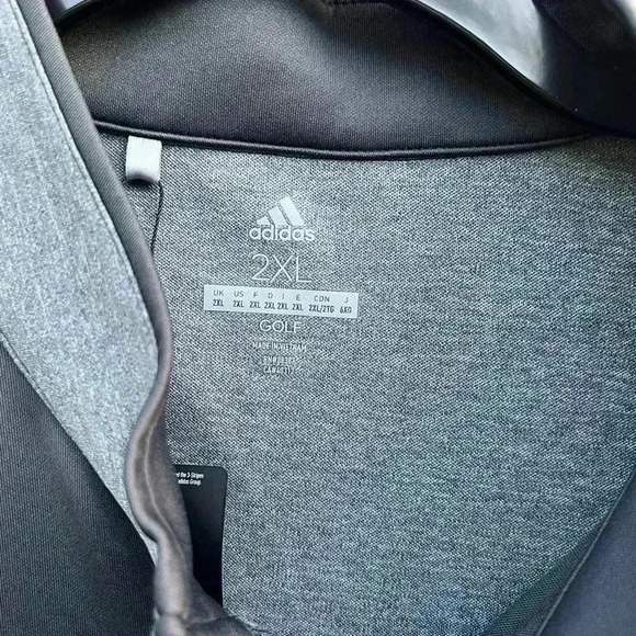 MEN’S ADIDAS GOLF CUSTOM EMBROIDERED CORONA PULLOVER SHIRT•DARK AND LIGHT GREY• - Picture 6 of 7